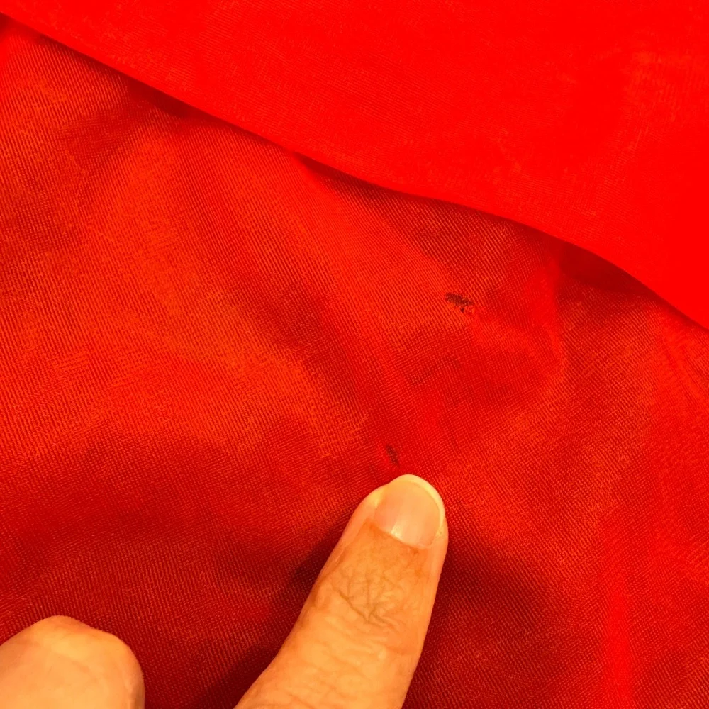 Vintage Red Peignoir Lingerie Robe Large size (see measurements)